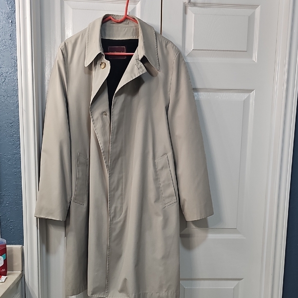 Vintage Traditionalist 44REG Classic Style Removeable Faux Fur Trench Coat - Picture 14 of 16